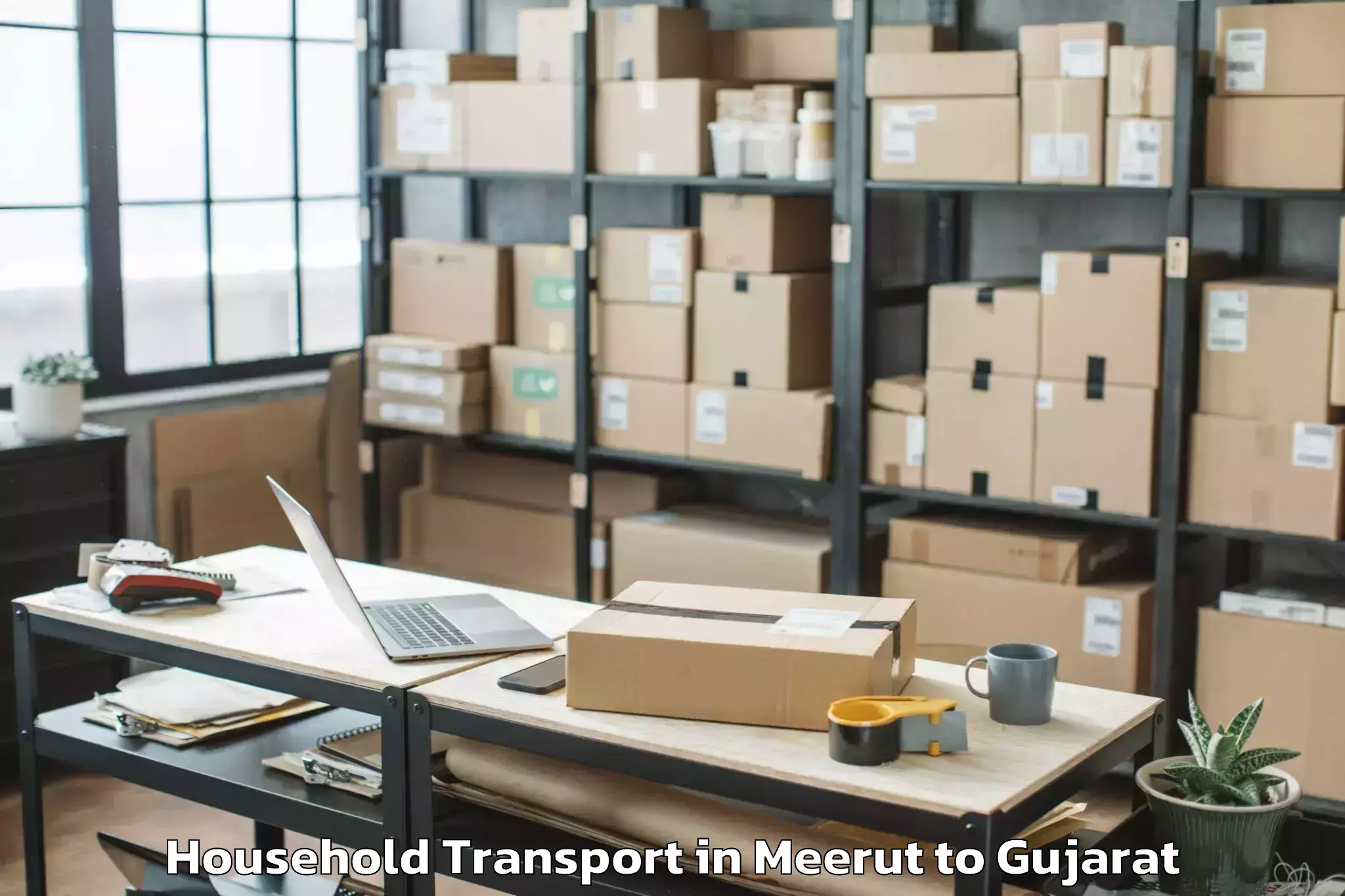 Book Meerut to Lavad Household Transport Online